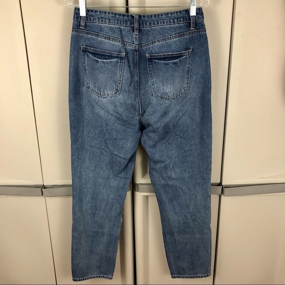 Indigo Rising high waisted ripped straight leg distressed denim jeans size 11 12 - Picture 3 of 6